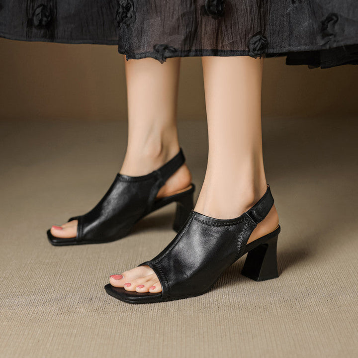 Authentic Leather Heels Velra