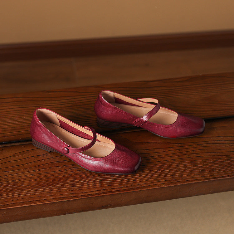Emel Genuine Leather Flats
