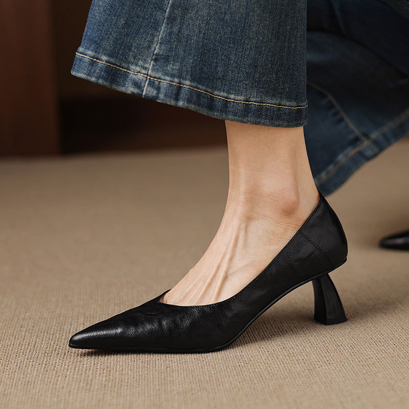 Authentic Leather Heels Veler