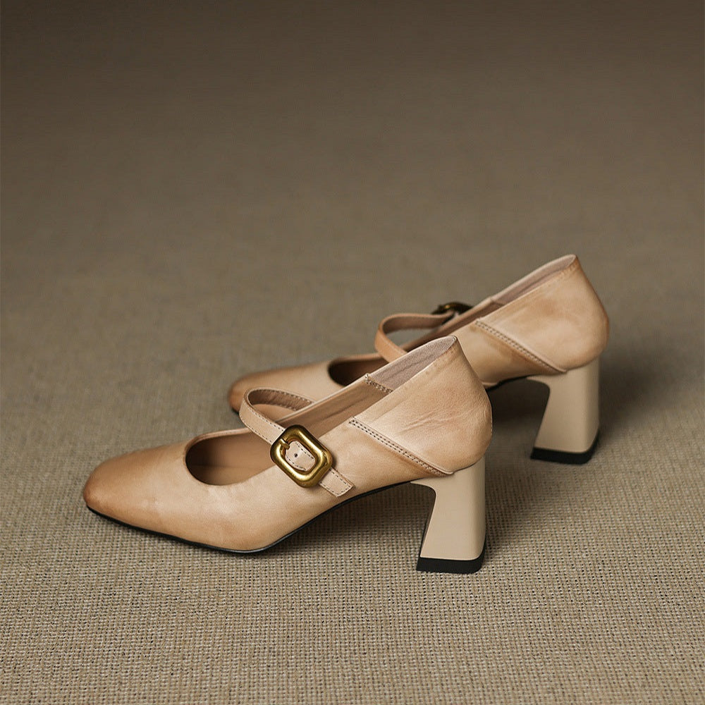 Genuine Leather Kelly Heels