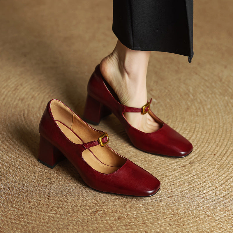 Authentic Leather Heels Olea