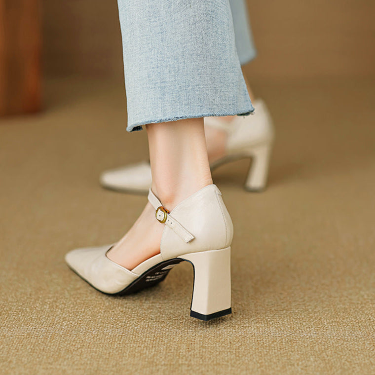 Genuine Leather Heels Amaris