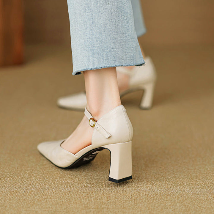 Genuine Leather Heels Amaris