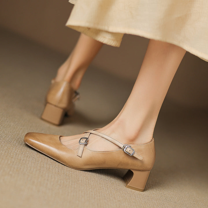 Authentic Leather Heels Ciora