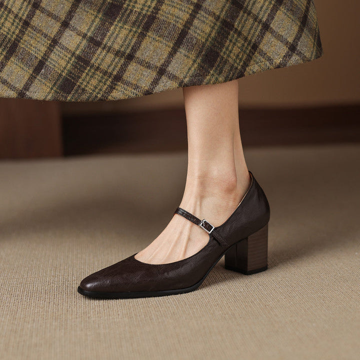 Authentic Leather Heels Veria