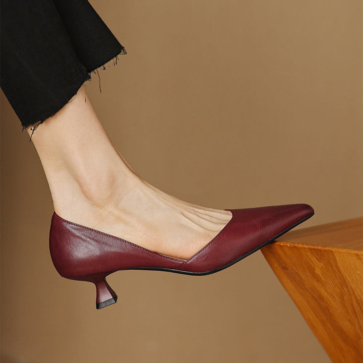 Authentic Leather Kitten Heels Carlen