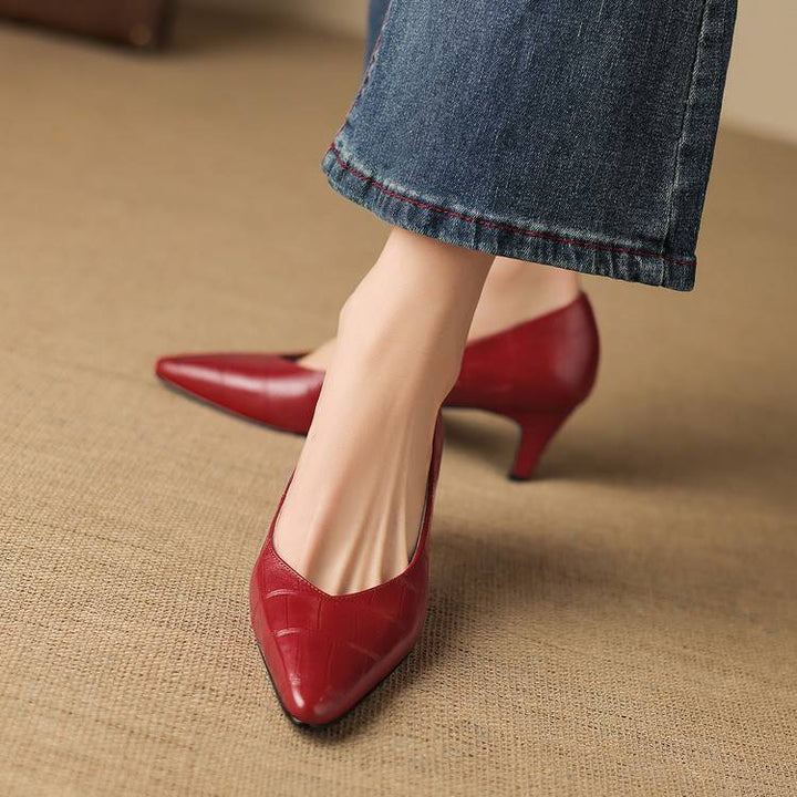 New Authentic Leather Heels
