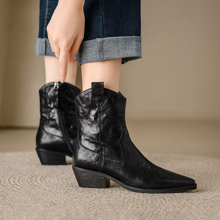 Dakota Genuine Leather Western Boots