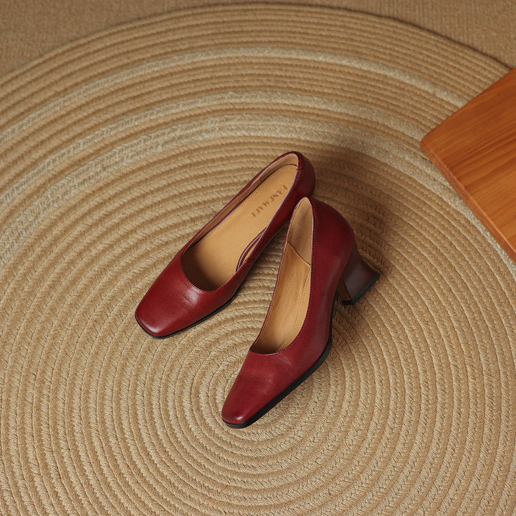 Authentic Leather Heels Arlix