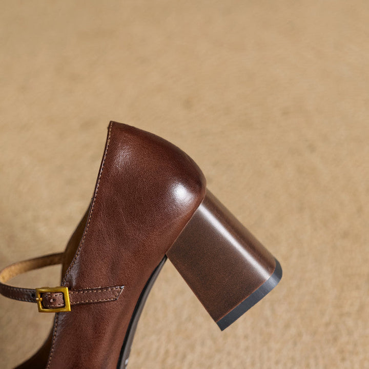 Genuine Leather Heels Lenara