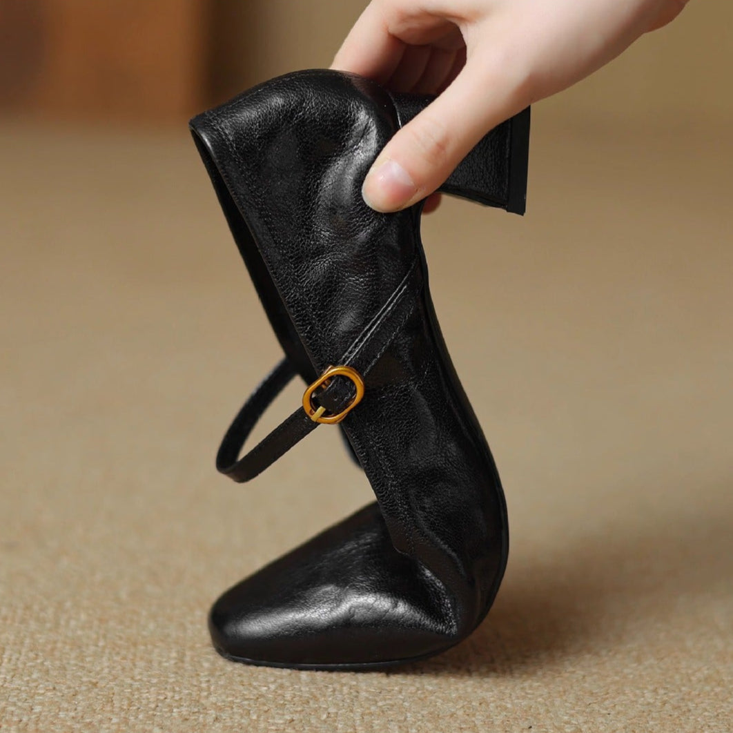 Authentic Leather Heels Remina