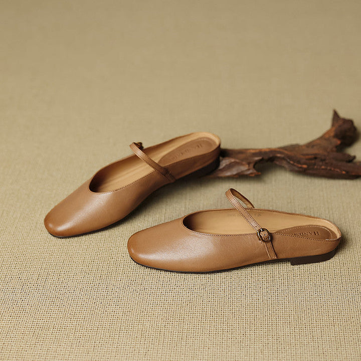 Lora Genuine Leather Mules