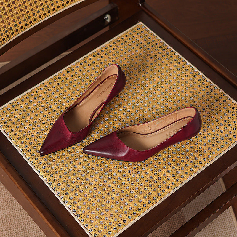 Authentic Leather Heels Relle