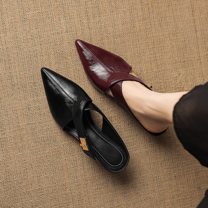 Eyla Authentic Leather Mules