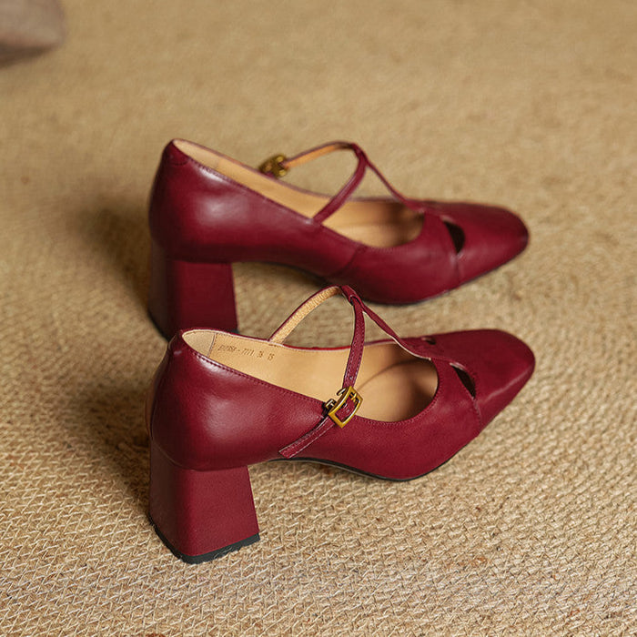 Elora Authentic Leather Heels