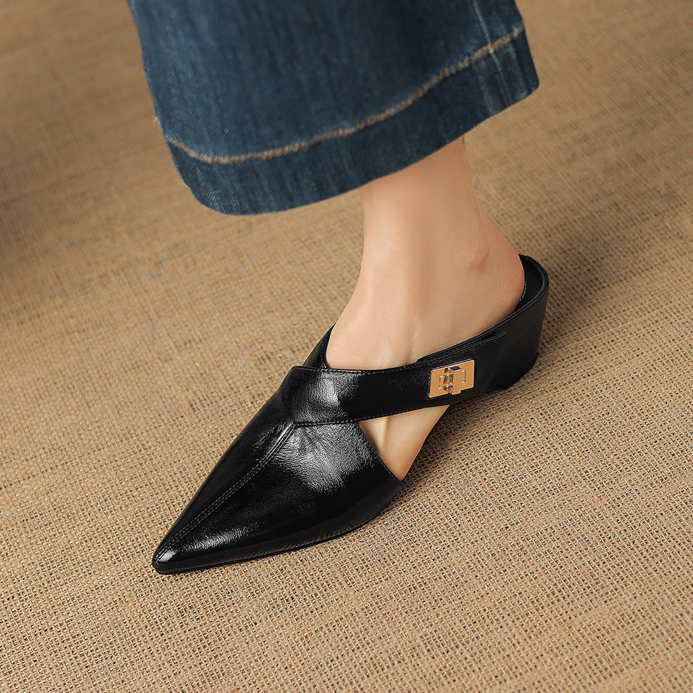 Eyla Authentic Leather Mules