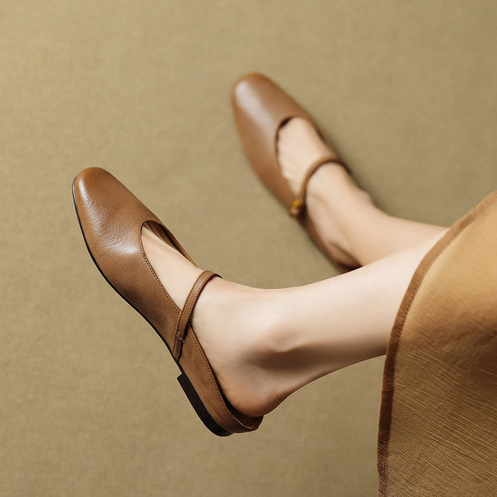 Lora Genuine Leather Mules