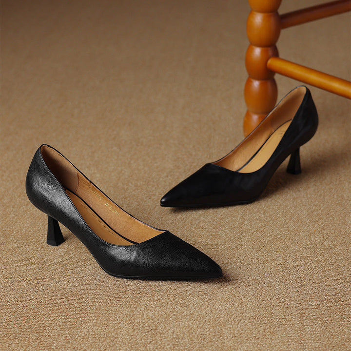 Elora Authentic Leather Heels