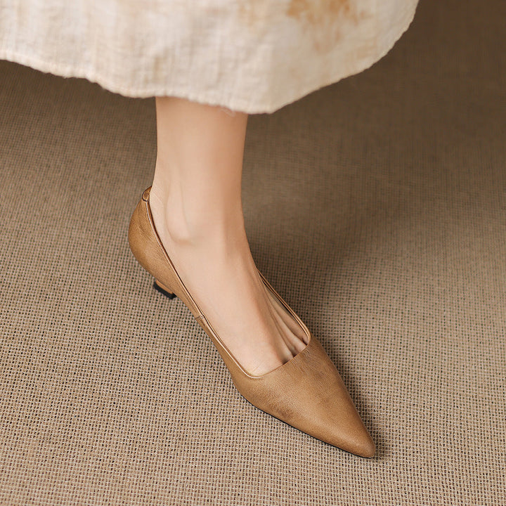 Authentic Leather Heels Revia