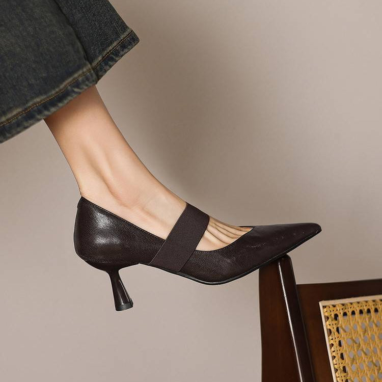 Authentic Leather Heels Cyra
