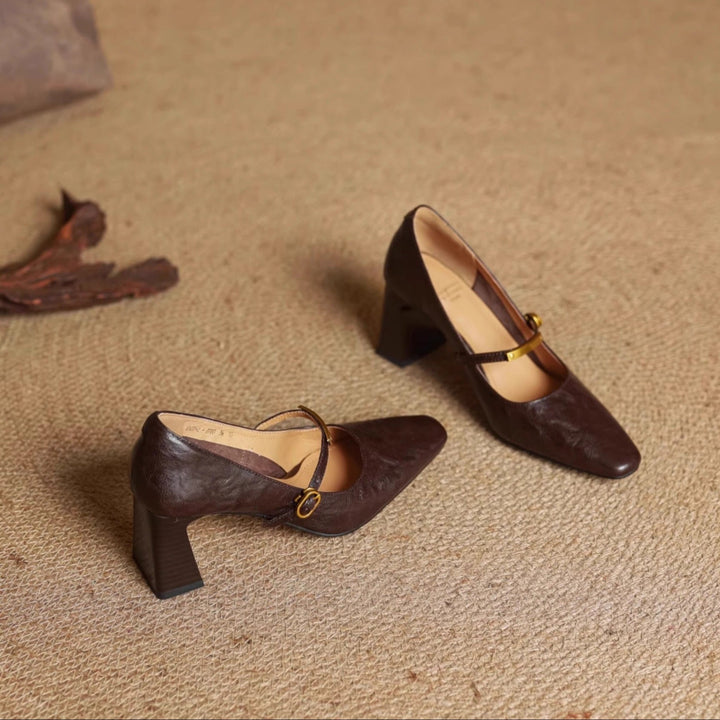 Authentic Leather Heels Auria