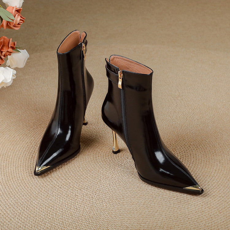 Estelle Genuine Leather Heeled Boots