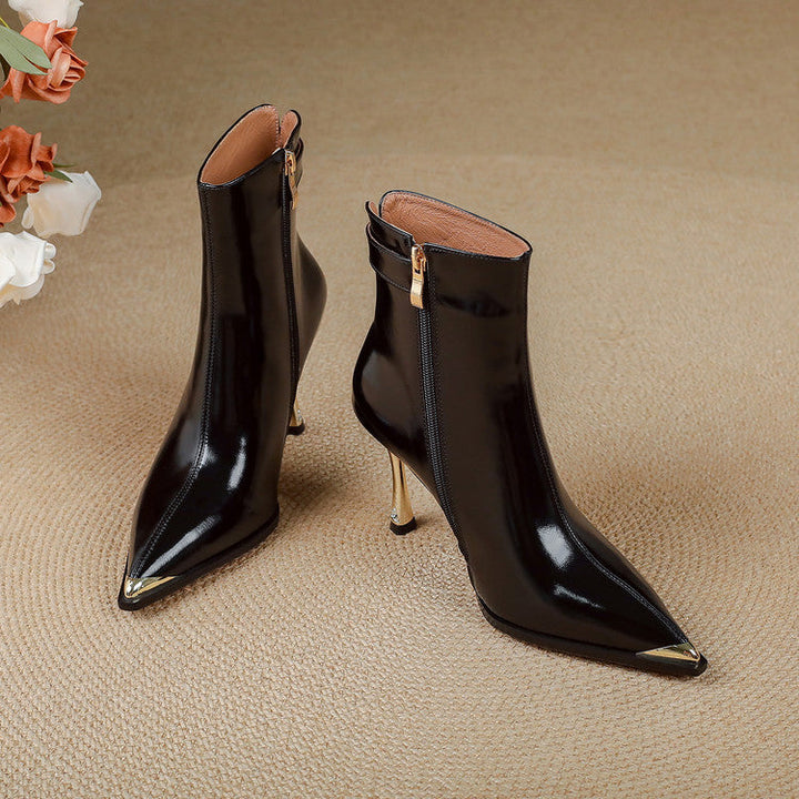 Estelle Genuine Leather Heeled Boots