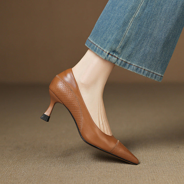 Elyra Authentic Leather Court Shoes