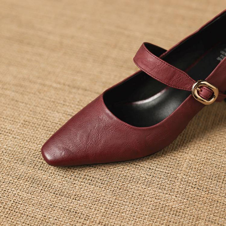 Azra Authentic Leather Heels