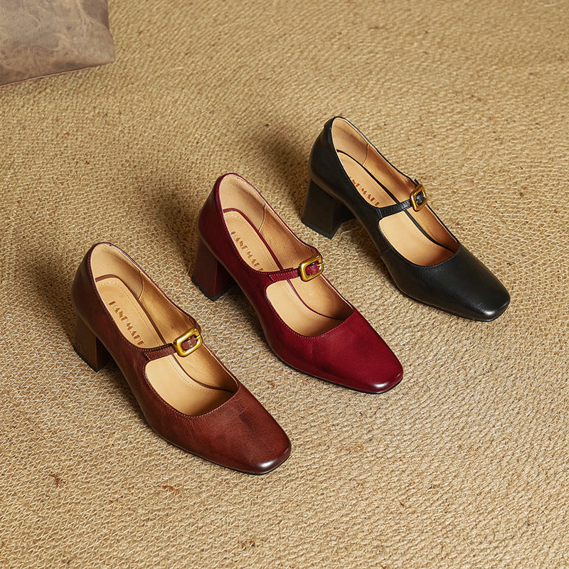 Authentic Leather Heels Olea