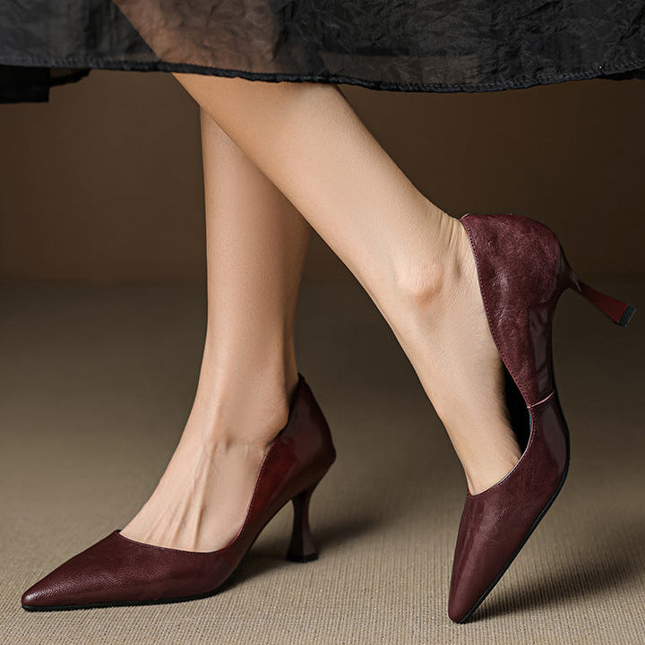 Authentic Leather Heels Viora