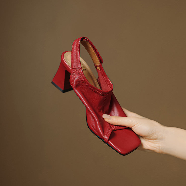 Authentic Leather Heels Velra