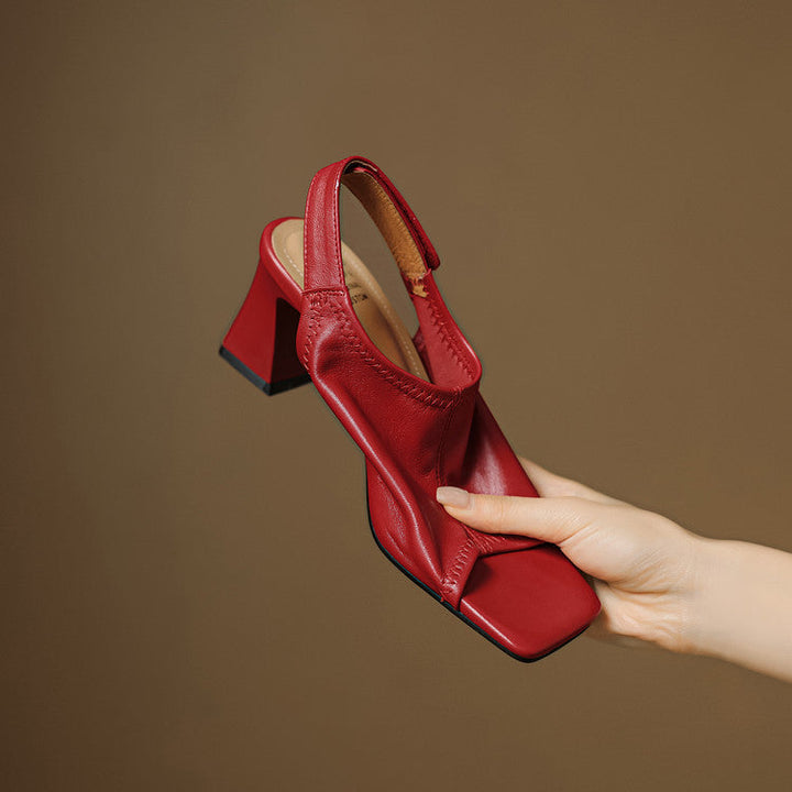 Authentic Leather Heels Velra