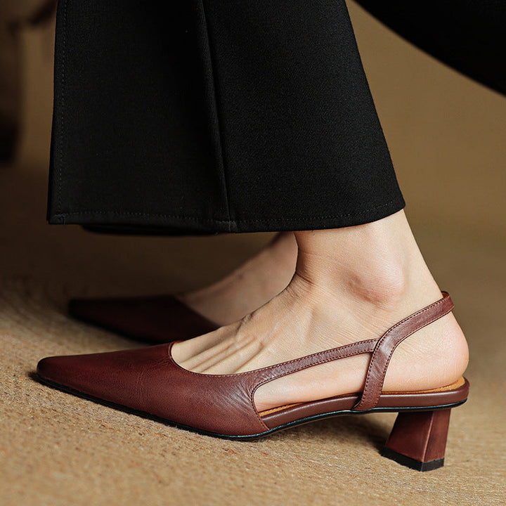 Authentic Leather Elle Heels