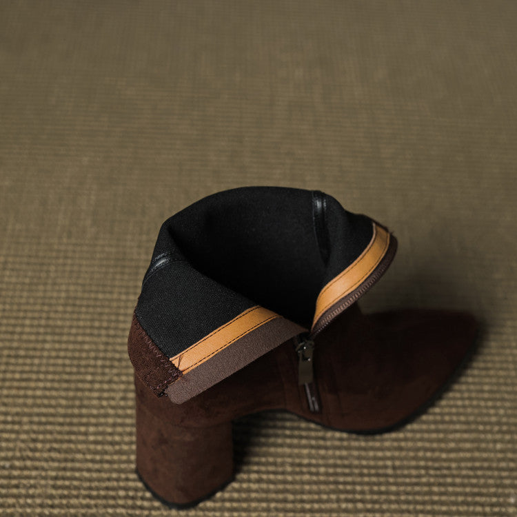 Authentic Suede Leather Ankle Boots