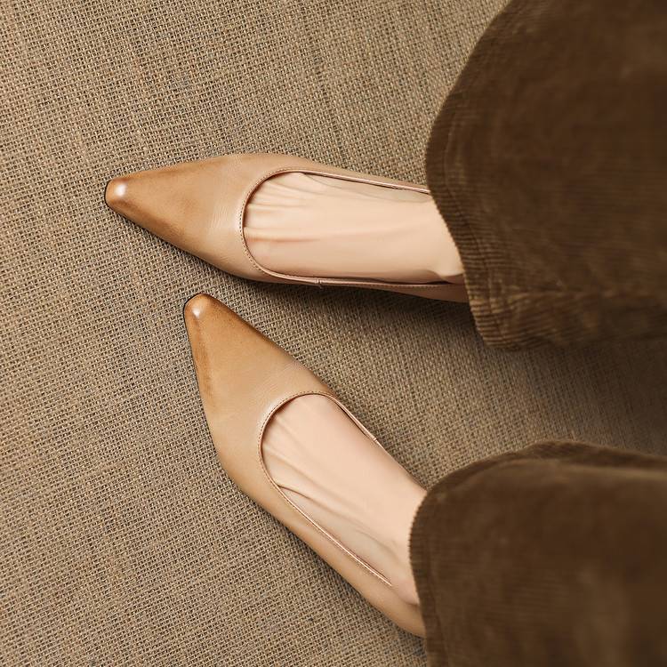 Zyla Authentic Leather Heels