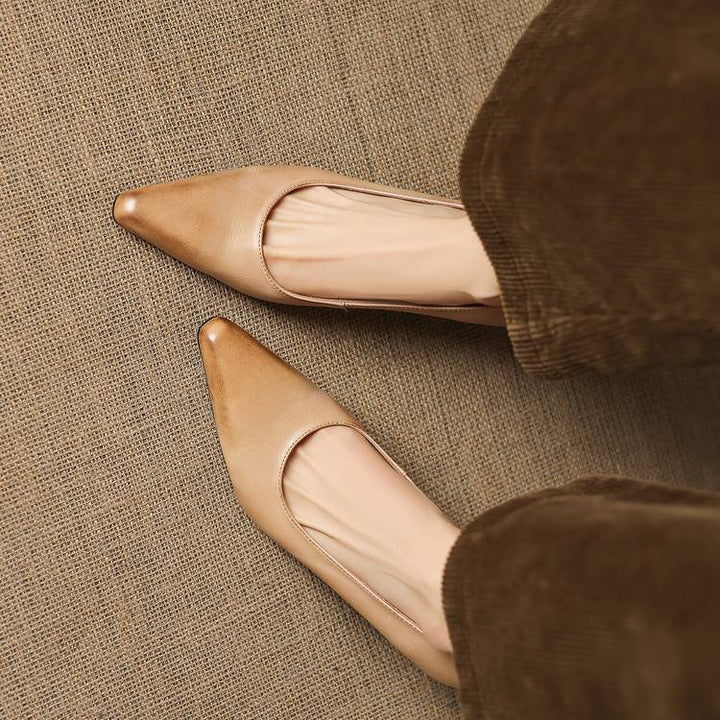 Zyla Authentic Leather Heels