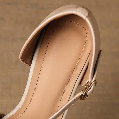 Evanie Genuine Leather D'Orsay Heels