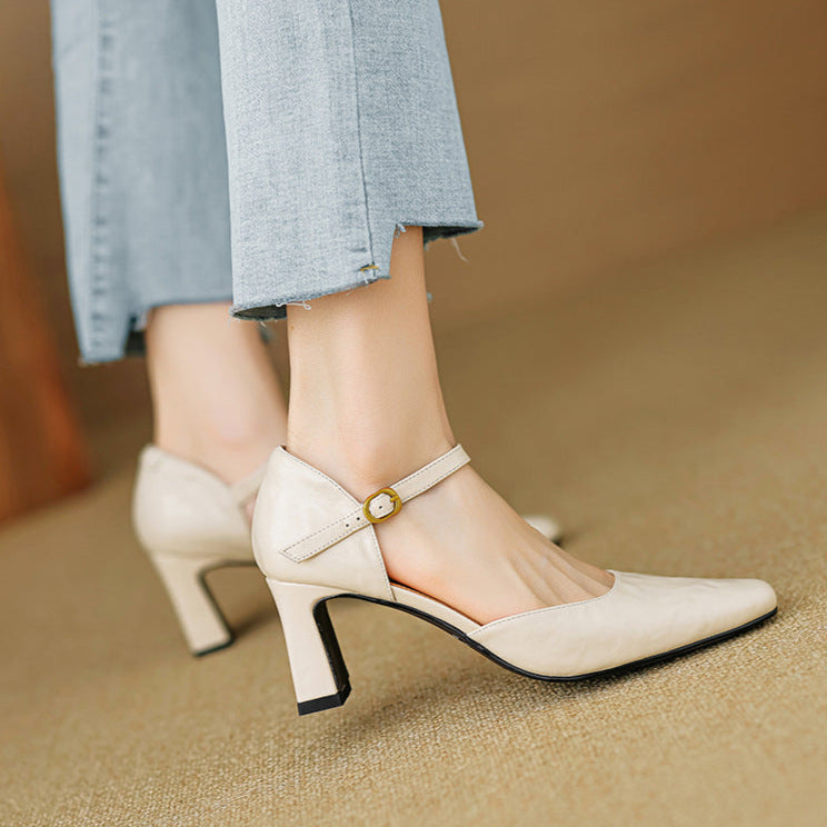 Genuine Leather Heels Amaris