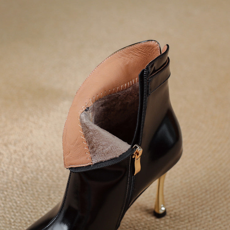 Estelle Genuine Leather Heeled Boots
