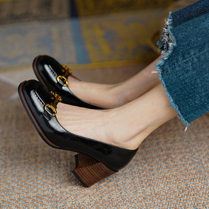 Authentic Leather Heels Velyn