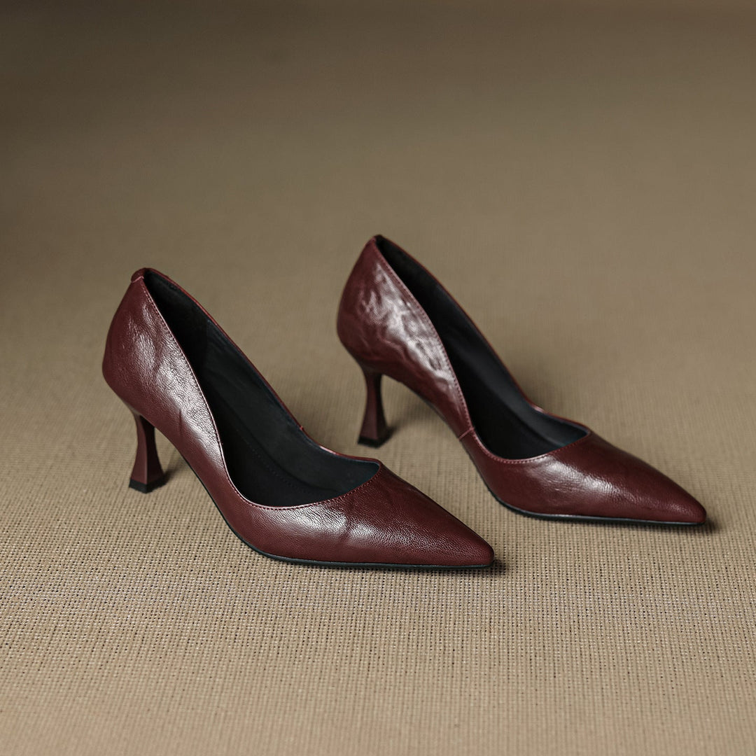 Authentic Leather Heels Viora