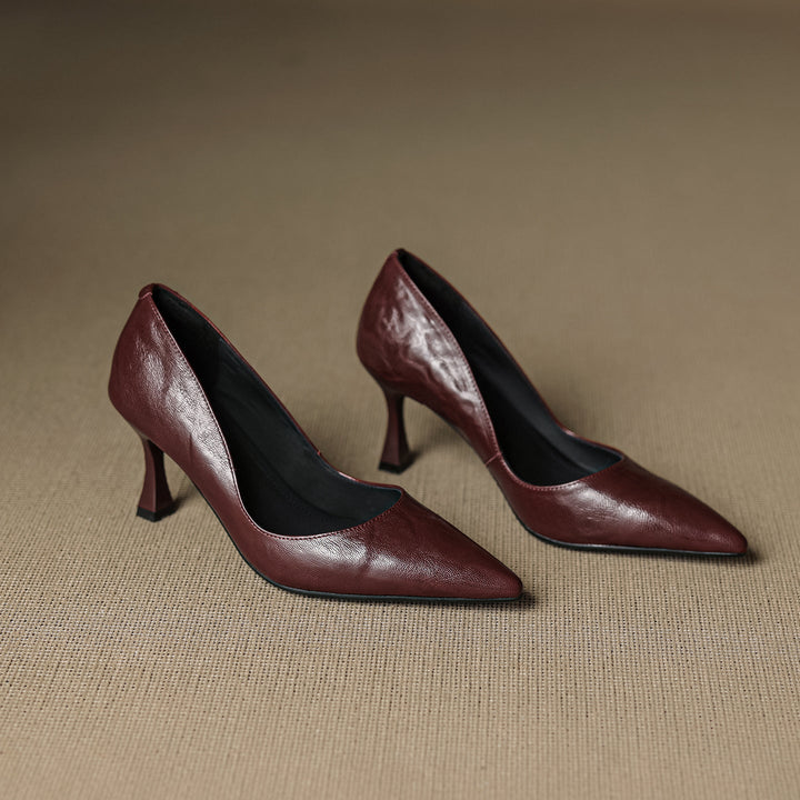 Authentic Leather Heels Viora