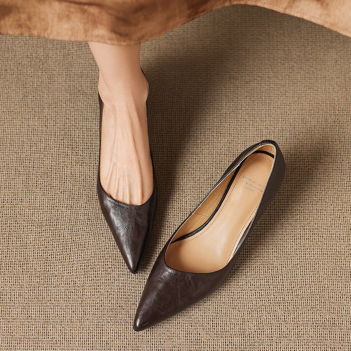 Genuine Leather Court Shoes Kregia