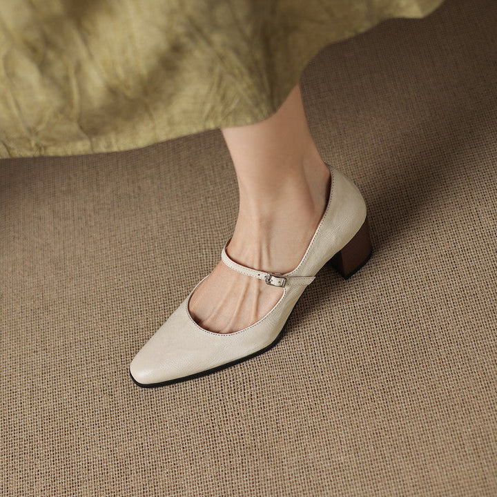 Authentic Leather Heels Veria