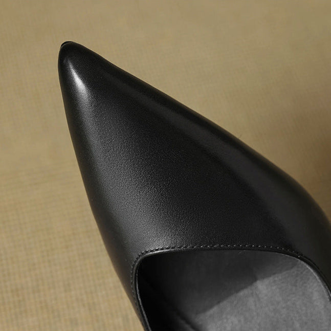 Authentic Leather Heels Noira