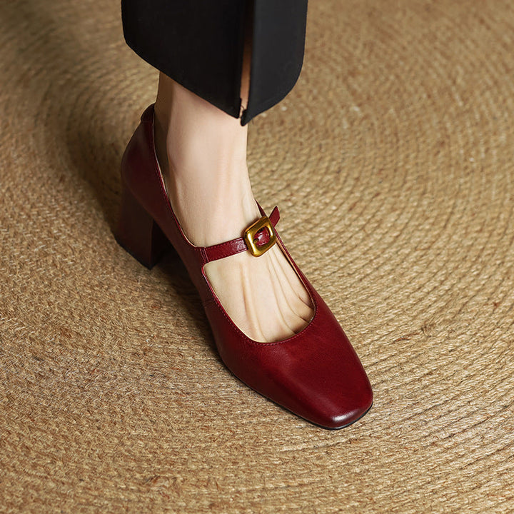 Authentic Leather Heels Olea