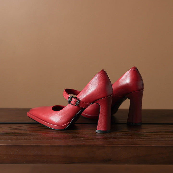Claya Authentic Leather Heels