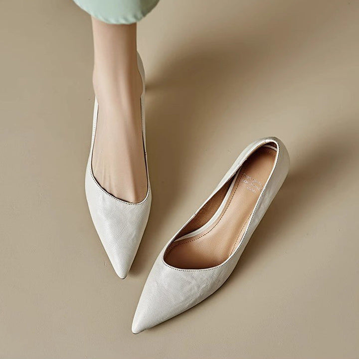 Authentic Leather Court Shoes Elar