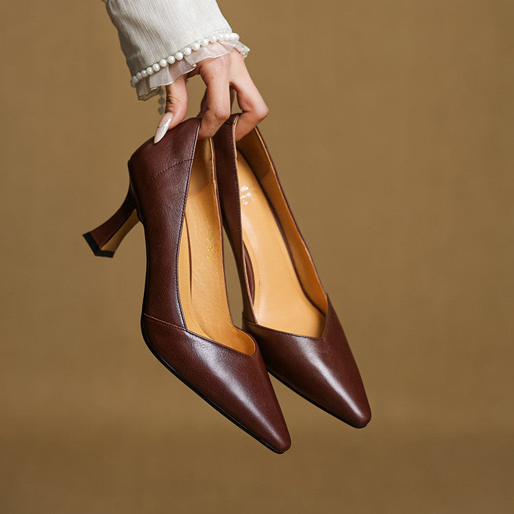 Genuine Leather Women's Heels